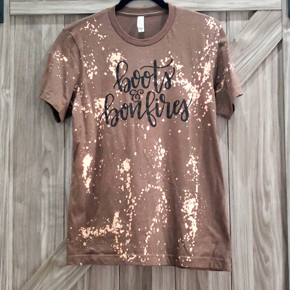 Custom bleach splatter graphic tee